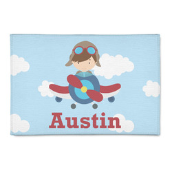 Airplane & Pilot 2' x 3' Patio Rug (Personalized)