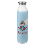 Airplane & Pilot 20oz Stainless Steel Water Bottle - Full Print (Personalized)