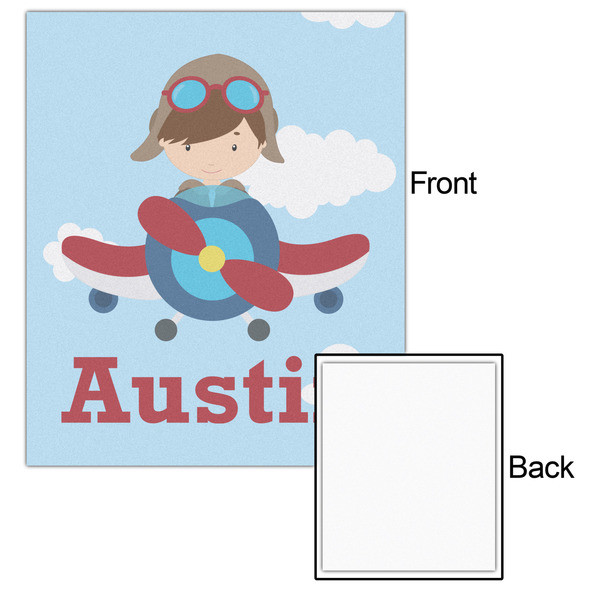 Airplane & Pilot 20x24 - Matte Poster - Front & Back