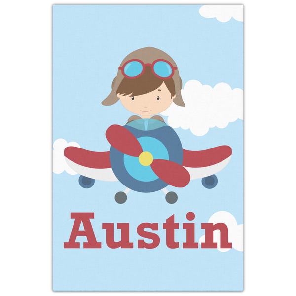 Airplane & Pilot 20x30 - Canvas Print - Front View