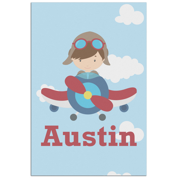 Custom Airplane & Pilot Poster - Matte - 24x36 (Personalized)