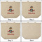 Airplane & Pilot 3 Reusable Cotton Grocery Bags - Front & Back View