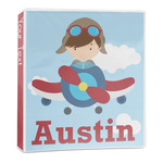 Airplane & Pilot 3-Ring Binder - 1 inch (Personalized)