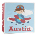 Airplane & Pilot 3-Ring Binder - 2 inch (Personalized)