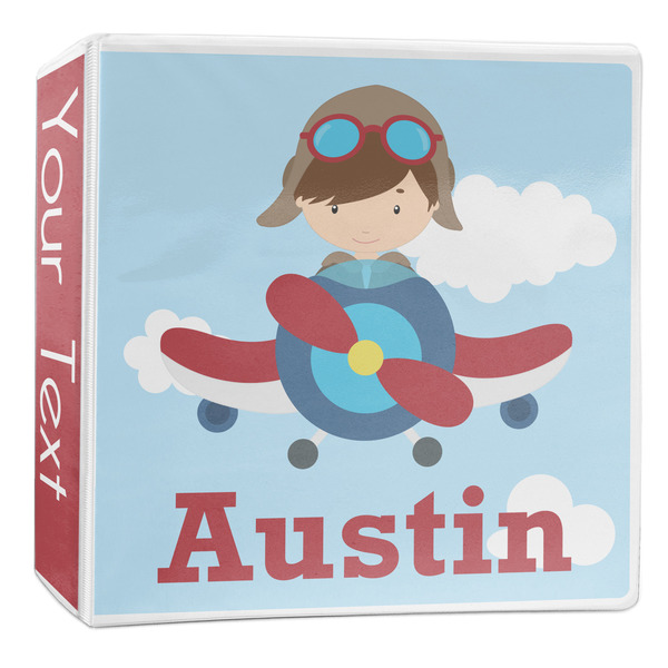 Custom Airplane & Pilot 3-Ring Binder - 2 inch (Personalized)