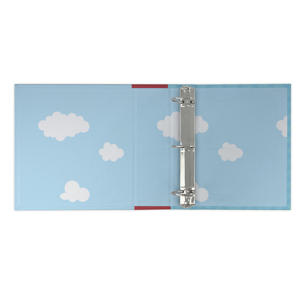 Airplane & Pilot 3 Ring Binders - Full Wrap - 2" - OPEN INSIDE