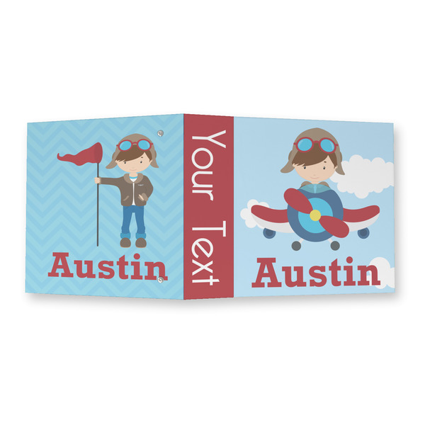 Airplane & Pilot 3 Ring Binders - Full Wrap - 2" - OPEN OUTSIDE