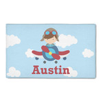 Airplane & Pilot 3' x 5' Indoor Area Rug (Personalized)