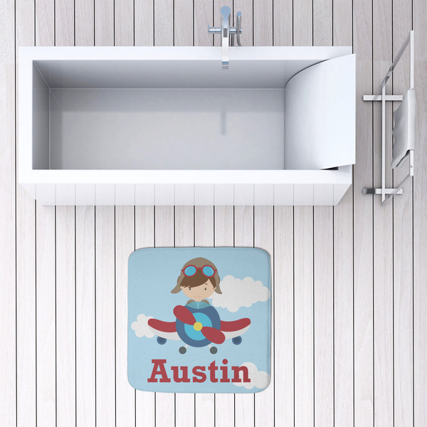 Airplane & Pilot 48x48 Foam Memory Mat - LIFESTYLE