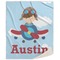 Airplane & Pilot Sherpa Throw Blanket - 60"x80" (Personalized)