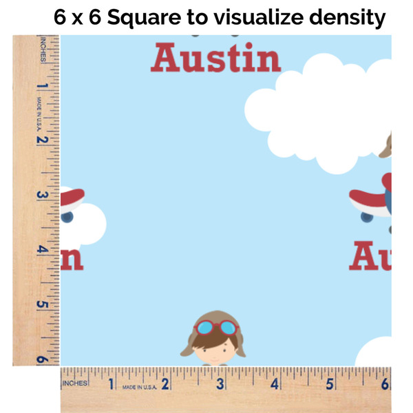 Airplane & Pilot 6x6 Swatch of Fabric
