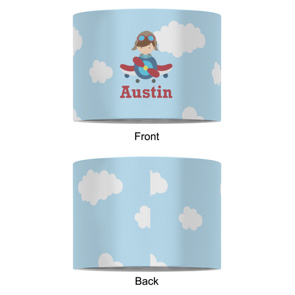 Airplane & Pilot 8" Drum Lampshade - APPROVAL (Fabric)