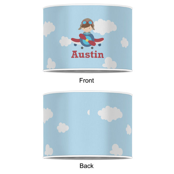 Airplane & Pilot 8" Drum Lampshade - APPROVAL (Poly Film)