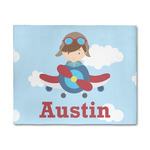 Airplane & Pilot 8' x 10' Indoor Area Rug (Personalized)