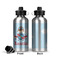 Airplane & Pilot Aluminum Water Bottle - Front and Back