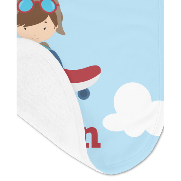 Airplane & Pilot Baby Bib - AFT detail