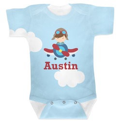 Airplane & Pilot Baby Bodysuit 12-18 (Personalized)