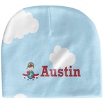 Airplane & Pilot Baby Hat (Beanie) (Personalized)