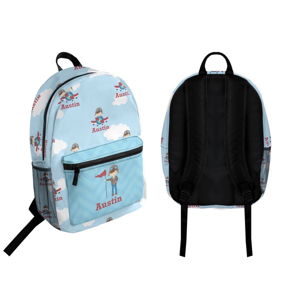Airplane & Pilot Backpack front and back - Apvl