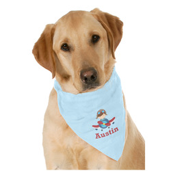 Airplane & Pilot Dog Bandana Scarf w/ Name or Text
