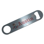 Airplane & Pilot Bar Bottle Opener - Silver w/ Name or Text