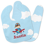 Airplane & Pilot Baby Bib w/ Name or Text