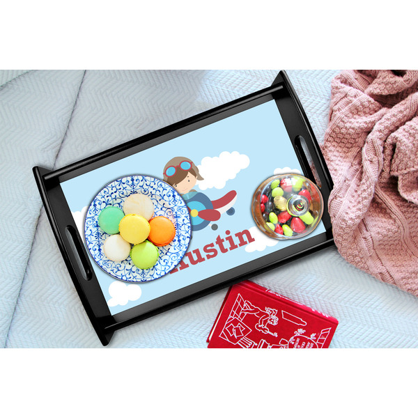 Airplane & Pilot Black Tray - Lifestyle (UPDATED)