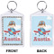 Airplane & Pilot Bling Keychain (Front + Back)