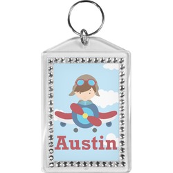 Airplane & Pilot Bling Keychain (Personalized)