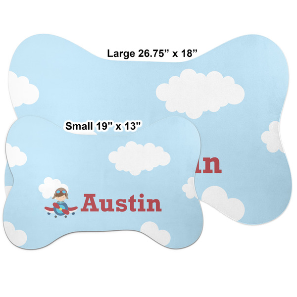 Airplane & Pilot Bone Shaped Mat Comparison