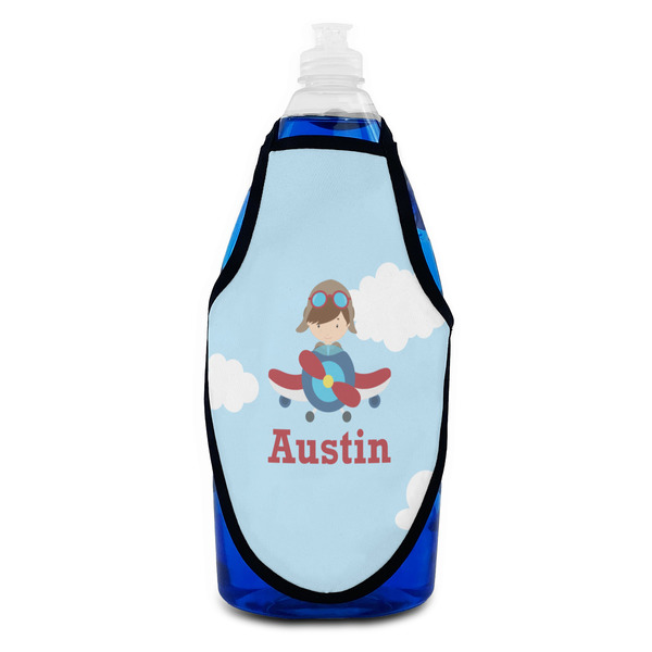 Airplane & Pilot Bottle Apron - Soap - FRONT