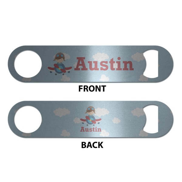 Airplane & Pilot Bottle Opener - Front & Back