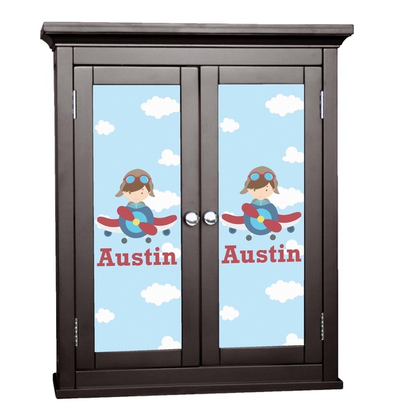Custom Airplane & Pilot Cabinet Decal - Large (Personalized)