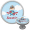 Airplane & Pilot Cabinet Knob (Silver) (Personalized)