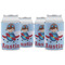 Airplane & Pilot Can Cooler (12 oz) - Set of 4 w/ Name or Text