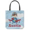 Airplane & Pilot Canvas Tote Bag - Large - 18"x18" (Personalized)