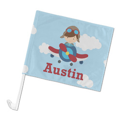 Airplane & Pilot Car Flag - Large (Personalized)