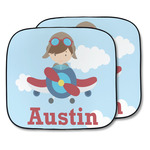 Airplane & Pilot Car Sun Shade - Two Piece (Personalized)