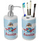 Airplane & Pilot Ceramic Bathroom Accessories Set (Personalized)