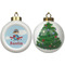 Airplane & Pilot Ceramic Christmas Ornament - X-Mas Tree (APPROVAL)