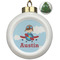 Airplane & Pilot Ceramic Ball Ornament - Christmas Tree (Personalized)