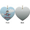 Airplane & Pilot Ceramic Flat Ornament - Heart Front & Back (APPROVAL)