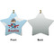 Airplane & Pilot Ceramic Flat Ornament - Star Front & Back (APPROVAL)