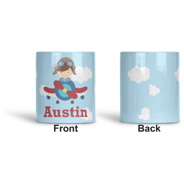 Airplane & Pilot Ceramic Pen Holder - Apvl