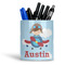 Airplane & Pilot Ceramic Pen Holder