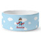 Airplane & Pilot Ceramic Dog Bowl - Large (Personalized)