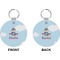 Airplane & Pilot Circle Keychain (Front + Back)