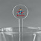 Airplane & Pilot 5.5" Round Plastic Stir Sticks - Clear (Personalized)