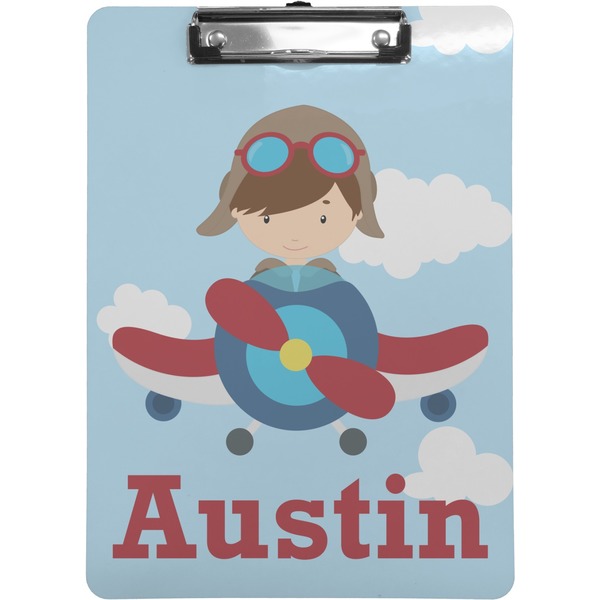 Custom Airplane & Pilot Clipboard (Letter Size) (Personalized)