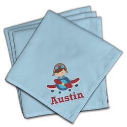 Airplane & Pilot Cloth Napkins (Set of 4) (Personalized)